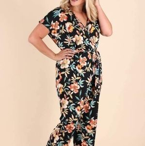 Ladies clothing Floral Belted jump suit